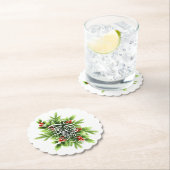 Holly Frohe Weihnachts-Untersetzer Untersetzer (Vor Ort)