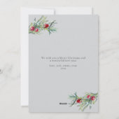 Holly Frohe Weihnachtsfotokarte Feiertagskarte (Rückseite)