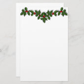 Holly Garland Stationery Briefpapier (Vorne/Hinten)