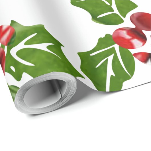 Holly Geschenkpapier (Rolleneckpunkt)