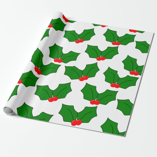 Holly Geschenkpapier (Ungerollt)
