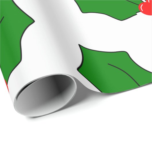 Holly Geschenkpapier (Rolleneckpunkt)