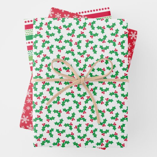 Holly Geschenkpapier Set (Beispiel)