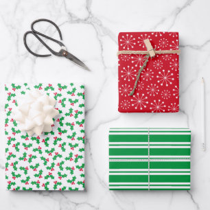 Holly Geschenkpapier Set