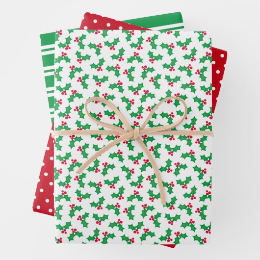 Holly Geschenkpapier Set (Beispiel)