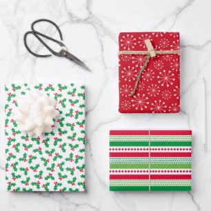 Holly Geschenkpapier Set