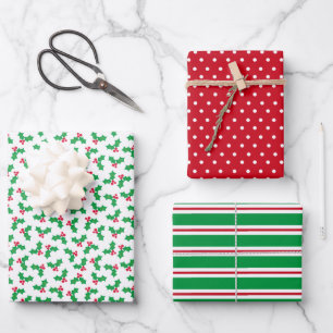 Holly Geschenkpapier Set