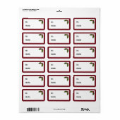 Holly Gift Labels Adressaufkleber (Vorne)