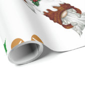 Holly Gnome Gingerbread Candy Cane Weihnachten Geschenkpapier (Rolleneckpunkt)