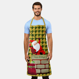 Holly Happy Holidays Santa Fun Schürze