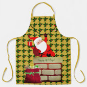 Holly Happy Holidays Santa Fun Schürze (Vorderseite)