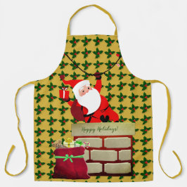 Holly Happy Holidays Santa Fun Schürze