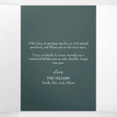 Holly Happy Holidays Trifold Foto Weihnachten Dreifach Gefaltete Urlaubskarte (Innenseite Mitte)