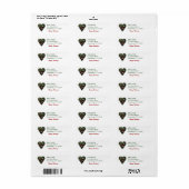 Holly Heart Avery Label (Vorne)