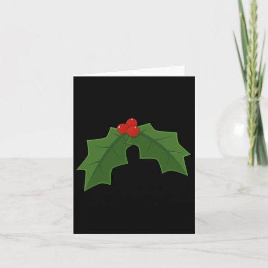 Holly - Heilige Weihnachten und Berries Karte (Vorderseite)