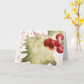 Holly Holiday Card Karte (Gelbe Blume)