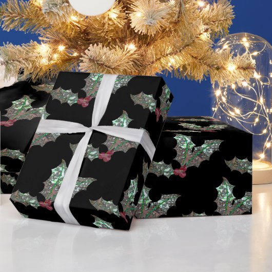 Holly Holiday Festive Chic Geschenkpapier (Feiertage)
