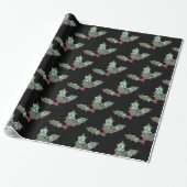 Holly Holiday Festive Chic Geschenkpapier (Ungerollt)