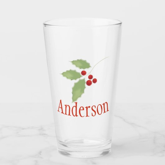 Holly Holiday Glass Glas (Vorderseite)