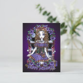 Holly Holiday Weihnachten Party Candy Angel Postca (Stehend Vorderseite)