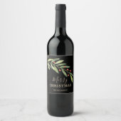 Holly Holiday Weihnachten Weinetikett (Vorderseite)