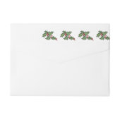 Holly Holiday Wraparound Return Address Labels (Rückseite)