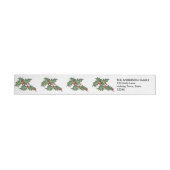 Holly Holiday Wraparound Return Address Labels (Person)