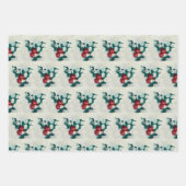 Holly in Snow Geschenkpapier Set (Vorderseite)