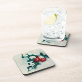 Holly in Snow Getränkeuntersetzer (Rechte Seite)