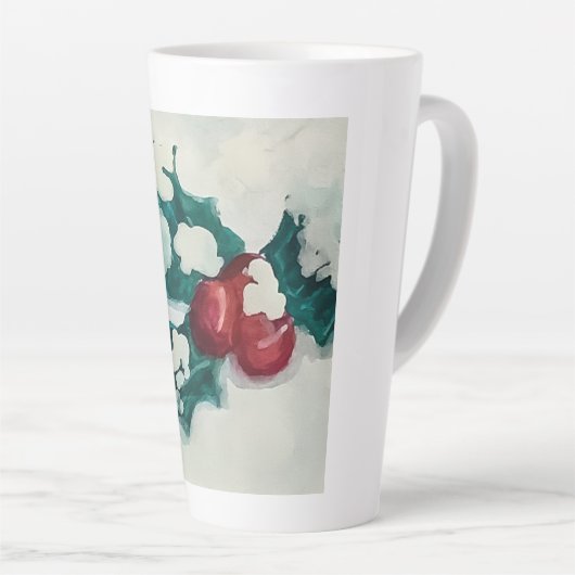 Holly in Snow Milchtasse (Rechte Ecke)