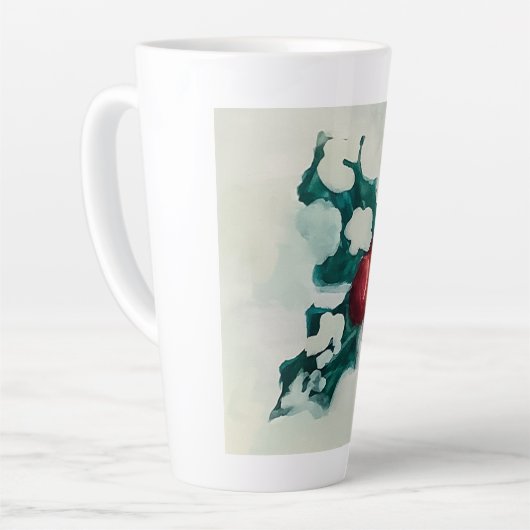 Holly in Snow Milchtasse (Linke Ecke)
