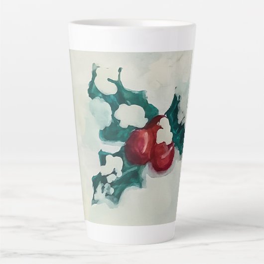 Holly in Snow Milchtasse (Vorderseite)