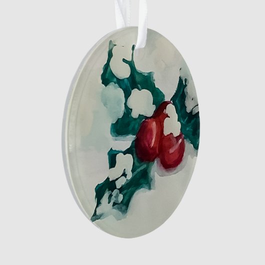 Holly in Snow Ornament (Vorderseite)