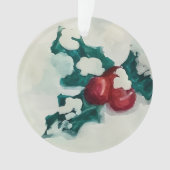Holly in Snow Ornament (Vorderseite)