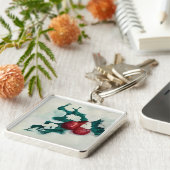 Holly in Snow Schlüsselanhänger (Seite)