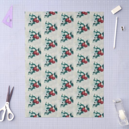 Holly in Snow Seidenpapier (Basteln)