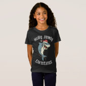 Holly Jawly Christmas Funny Santa Shark Xmas Shark T-Shirt (Vorne ganz)