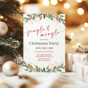 Holly Jingle und Mingle Weihnachtsfeier Einladung