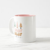 Holly jolls Weihnachtsgeschenk Zweifarbige Tasse (Vorderseite Links)