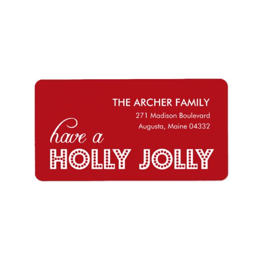 Holly Jolly Address Labels Adressaufkleber (Vorne)