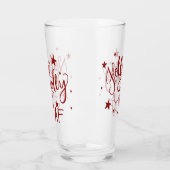 Holly Jolly AF | Red Drink Spaß Zitat Script Glas (Links)