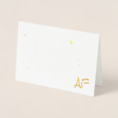 Holly Jolly AF | Shiny Gold Imitate Fotolage Scrip Folienkarte (Vorderseite)