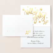 Holly Jolly AF | Shiny Gold Imitate Fotolage Scrip Folienkarte (Anzeige)