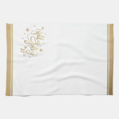 Holly Jolly AF | Shiny Gold Imitate Fotolage Scrip Geschirrtuch (Horizontal)