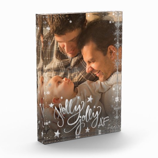 Holly Jolly AF | Shiny Silver Imitats Foil Foto (Links)
