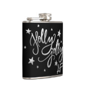 Holly Jolly AF | Shiny Silver Imitats Foil Script Flachmann (Rechts)