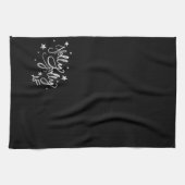 Holly Jolly AF | Shiny Silver Imitats Foil Script Geschirrtuch (Horizontal)