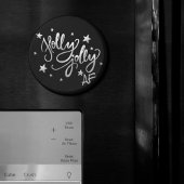 Holly Jolly AF | Shiny Silver Imitats Foil Script Magnet