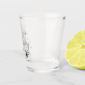 Holly Jolly AF | Shiny Silver Imitats Foil Script Schnapsglas (Rechts)