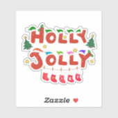 Holly Jolly Aufkleber (Blatt)